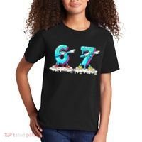 Funny 67 Meme Six Seven 6-7 Meme Ice Cream Drip Kids T-Shirt thumb 2