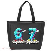 Funny 67 Meme Six Seven 6-7 Meme Ice Cream Drip Tote Bag thumb 0