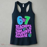 Funny 6 Out Of 7 Teachers Think 67% Of Students Overuse 67 Women's Tank Top thumb 3