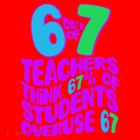 Funny 6 Out Of 7 Teachers Think 67% Of Students Overuse 67 Santa Hat thumb 1