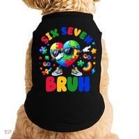Funny 67 Puzzle Dab Autism Awareness 6 7 Six Seven Doggie Tank thumb 0