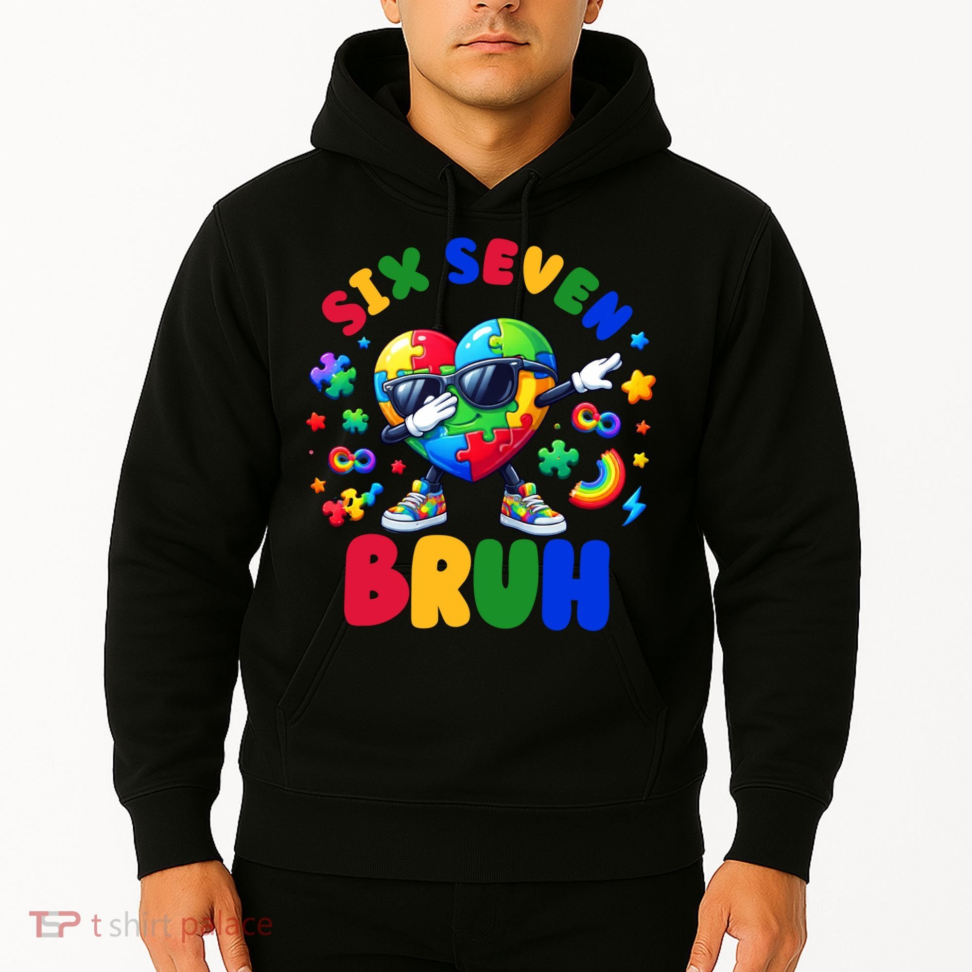 Funny 67 Puzzle Dab Autism Awareness 6 7 Six Seven Hoodie