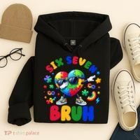 Funny 67 Puzzle Dab Autism Awareness 6 7 Six Seven Hoodie thumb 4
