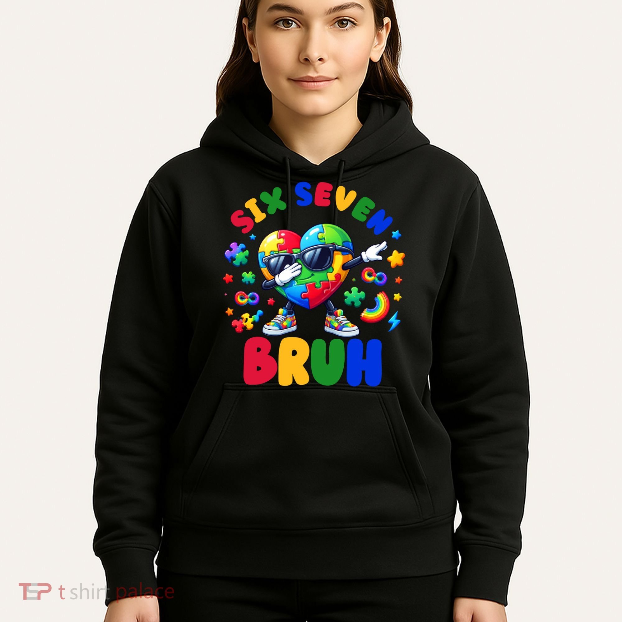 Funny 67 Puzzle Dab Autism Awareness 6 7 Six Seven Hoodie