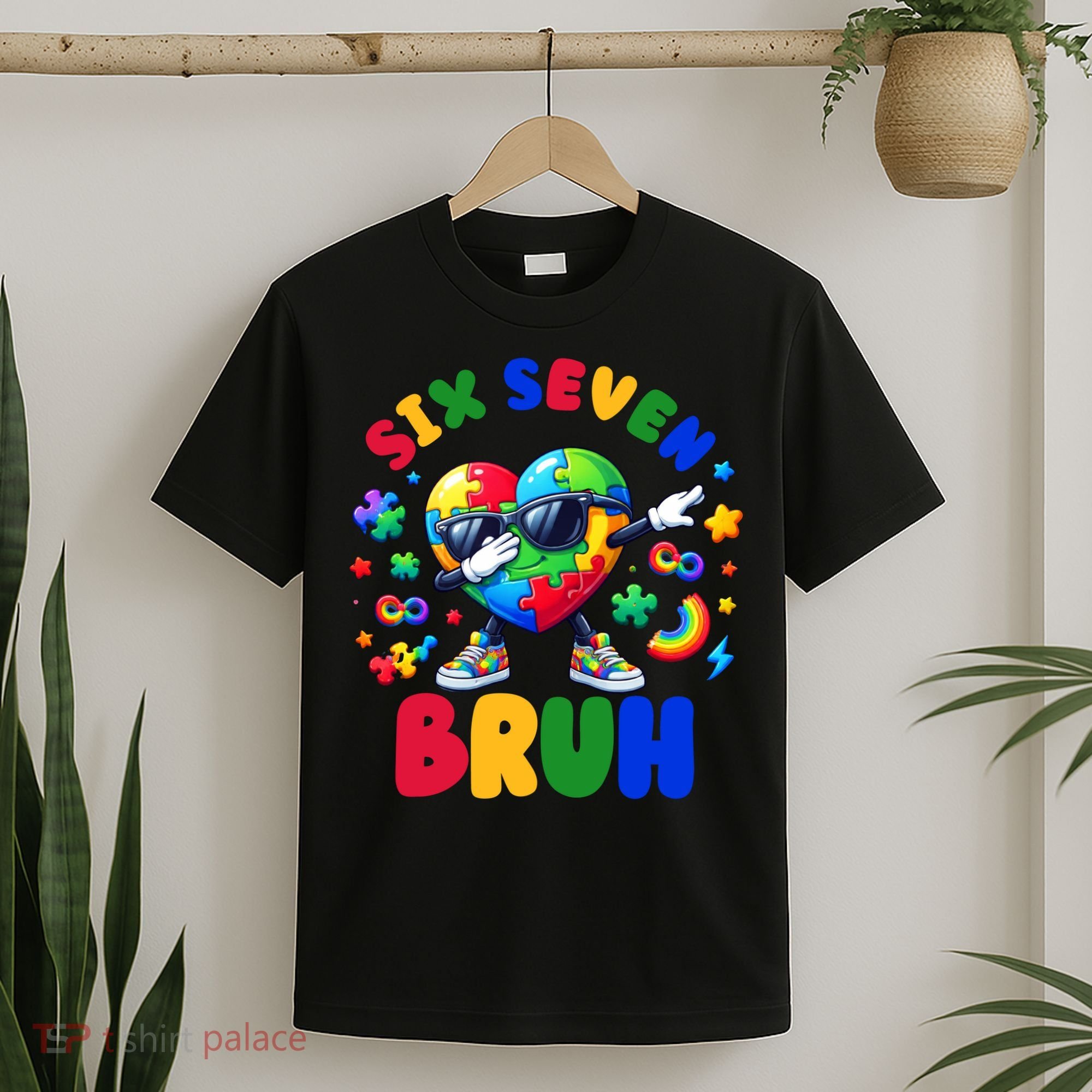 Funny 67 Puzzle Dab Autism Awareness 6 7 Six Seven T-Shirt