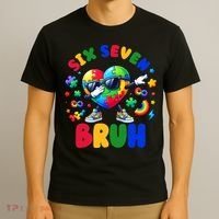 Funny 67 Puzzle Dab Autism Awareness 6 7 Six Seven T-Shirt thumb 3