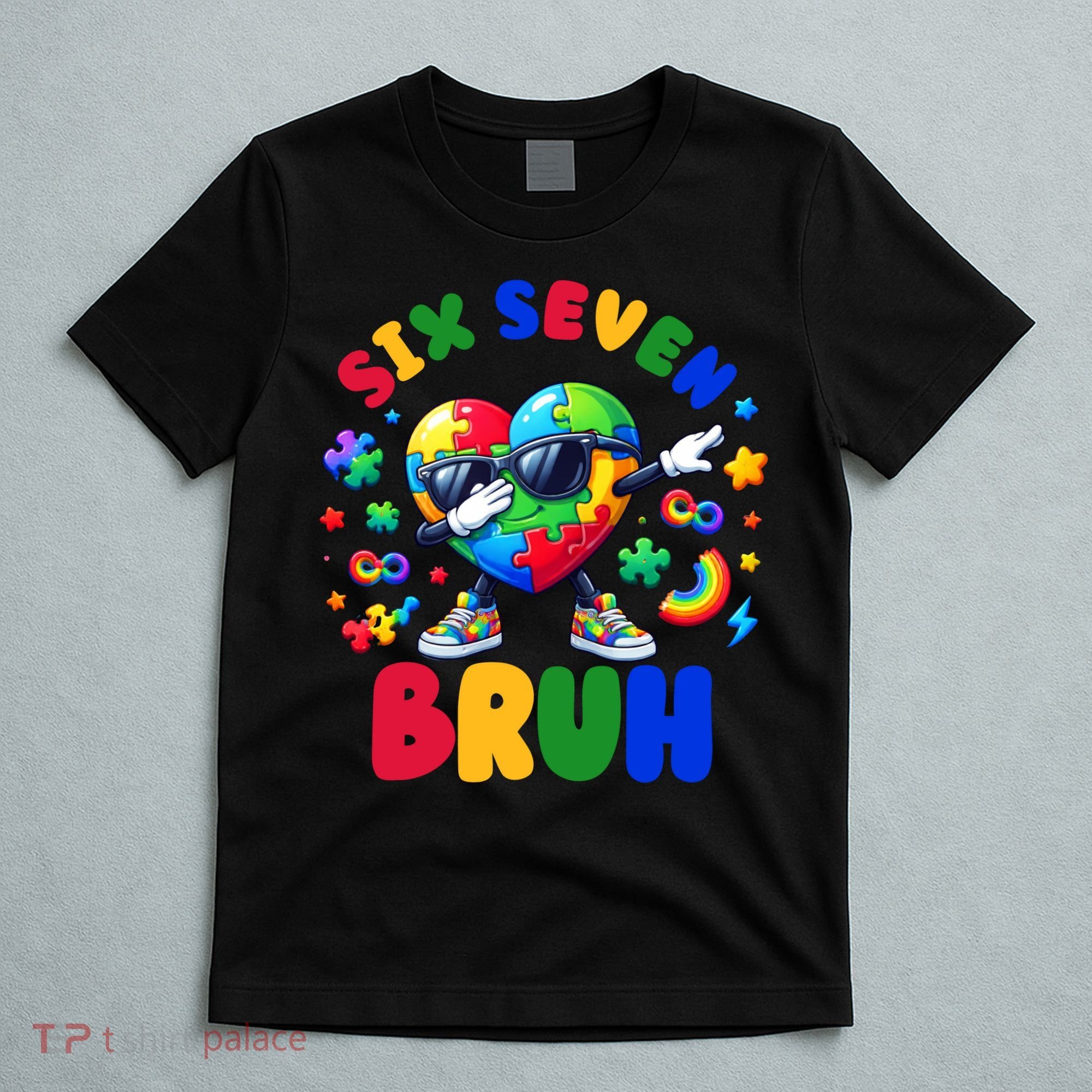 Funny 67 Puzzle Dab Autism Awareness 6 7 Six Seven T-Shirt