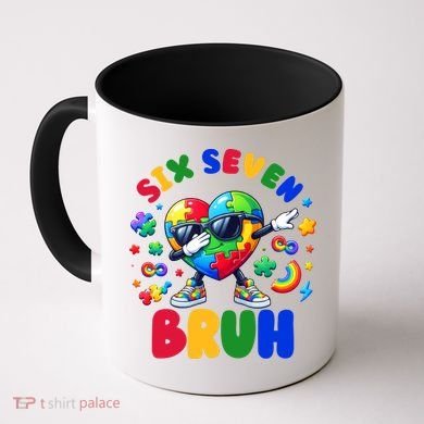 Funny 67 Puzzle Dab Autism Awareness 6 7 Six Seven Coffee Mug