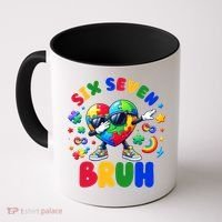 Funny 67 Puzzle Dab Autism Awareness 6 7 Six Seven Coffee Mug thumb 0
