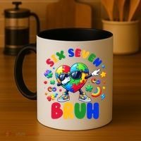 Funny 67 Puzzle Dab Autism Awareness 6 7 Six Seven Coffee Mug thumb 4