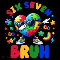 Funny 67 Puzzle Dab Autism Awareness 6 7 Six Seven Coffee Mug thumb 5