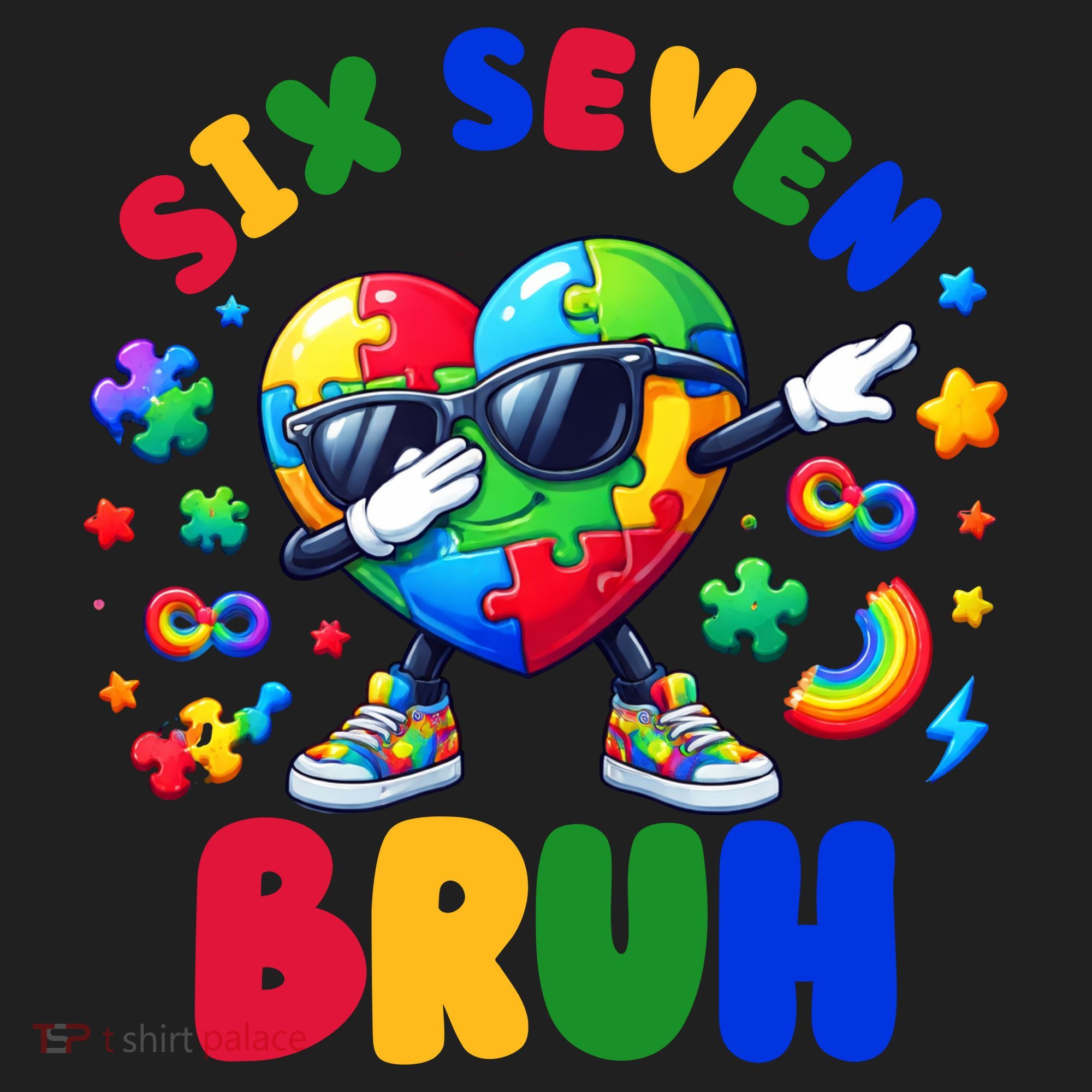 Funny 67 Puzzle Dab Autism Awareness 6 7 Six Seven Beanie