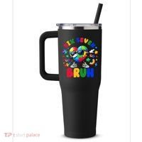 Funny 67 Puzzle Dab Autism Awareness 6 7 Six Seven 40oz Vacuum Insulated Stainless Steel Travel Tumbler thumb 2