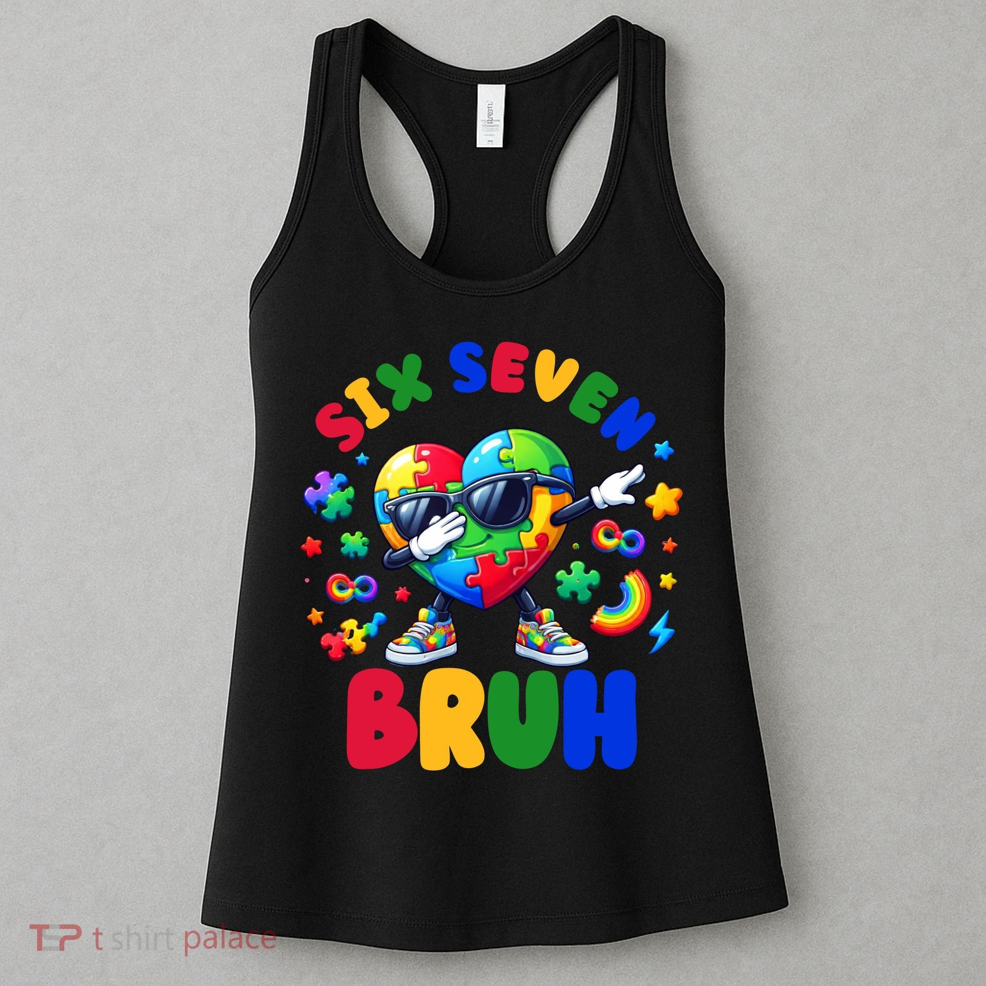 Funny 67 Puzzle Dab Autism Awareness 6 7 Six Seven Women's Tank Top