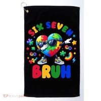 Funny 67 Puzzle Dab Autism Awareness 6 7 Six Seven Golf Towel thumb 0