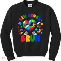 Funny 67 Puzzle Dab Autism Awareness 6 7 Six Seven Kids Sweatshirt thumb 0