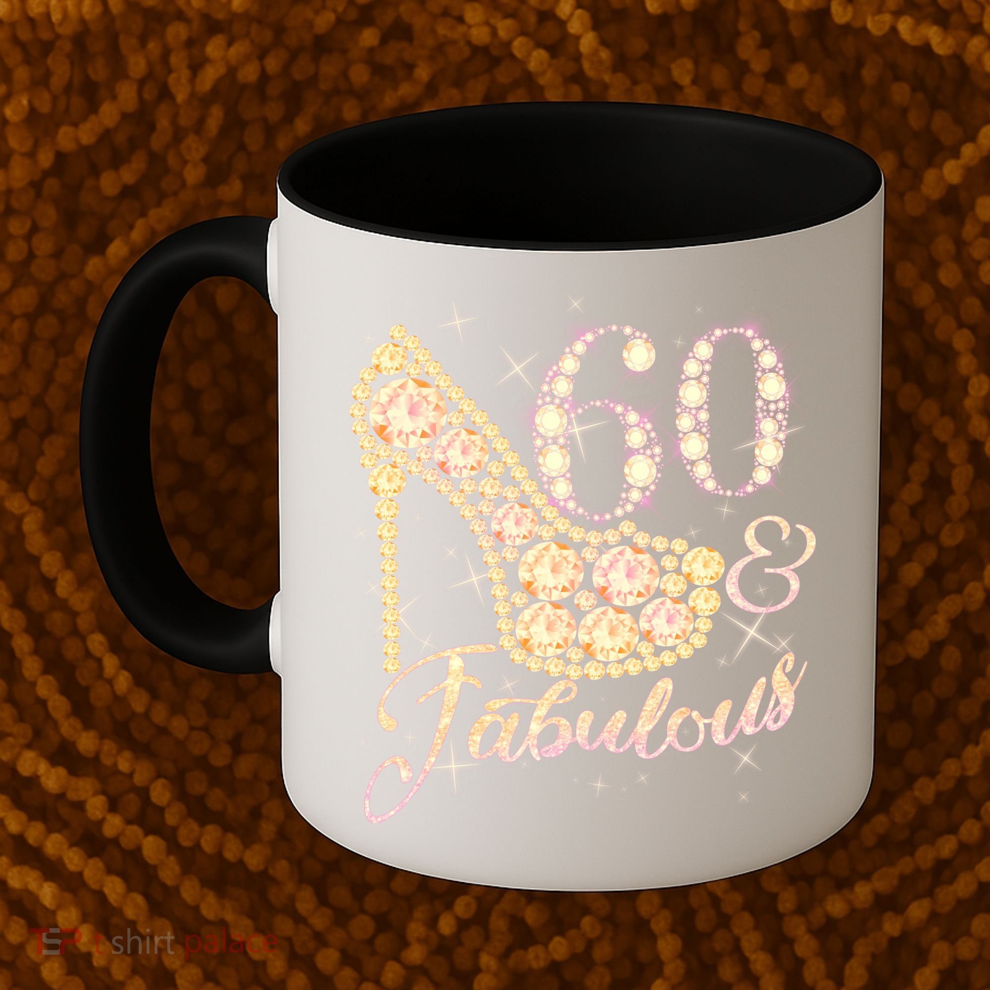 Fabulous & 60 Sparkly Heel 60th Birthday Coffee Mug