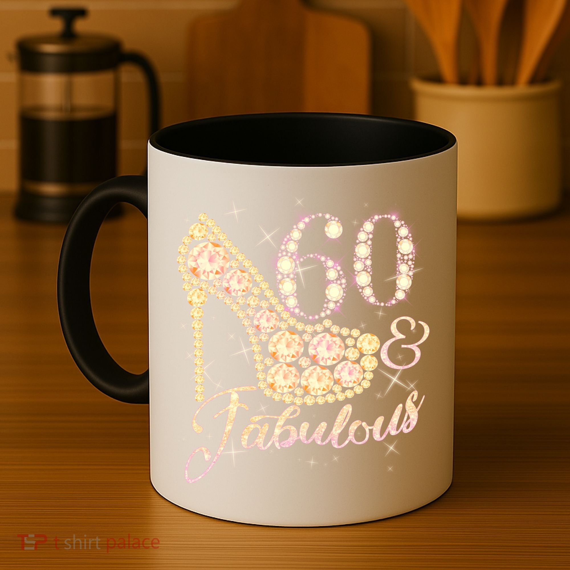 Fabulous & 60 Sparkly Heel 60th Birthday Coffee Mug