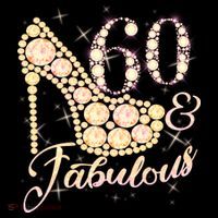 Fabulous & 60 Sparkly Heel 60th Birthday Women's Hoodie thumb 2
