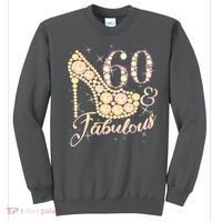 Fabulous & 60 Sparkly Heel 60th Birthday Sweatshirt thumb 0