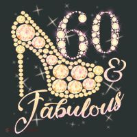 Fabulous & 60 Sparkly Heel 60th Birthday Coaster thumb 2