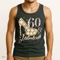 Fabulous & 60 Sparkly Heel 60th Birthday Tank Top thumb 3