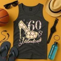 Fabulous & 60 Sparkly Heel 60th Birthday Tank Top thumb 4
