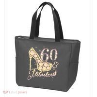 Fabulous & 60 Sparkly Heel 60th Birthday Tote Bag thumb 3