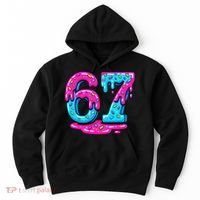 Funny 67 Six Seven Meme Ice Cream Drip 6-7 Hoodie thumb 0