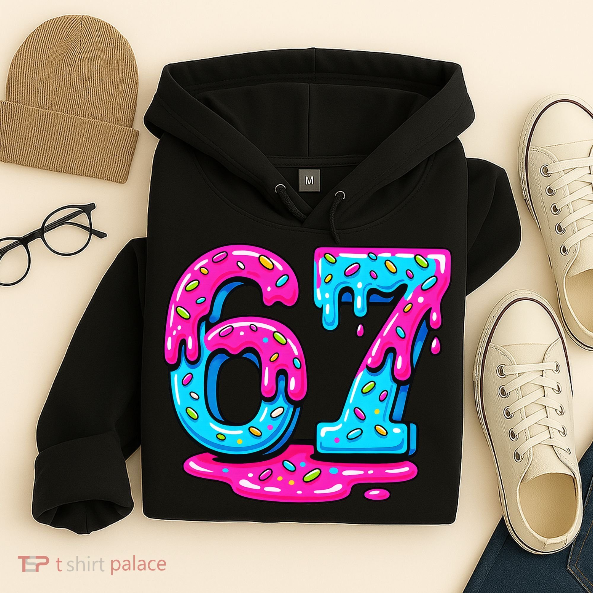 Funny 67 Six Seven Meme Ice Cream Drip 6-7 Hoodie