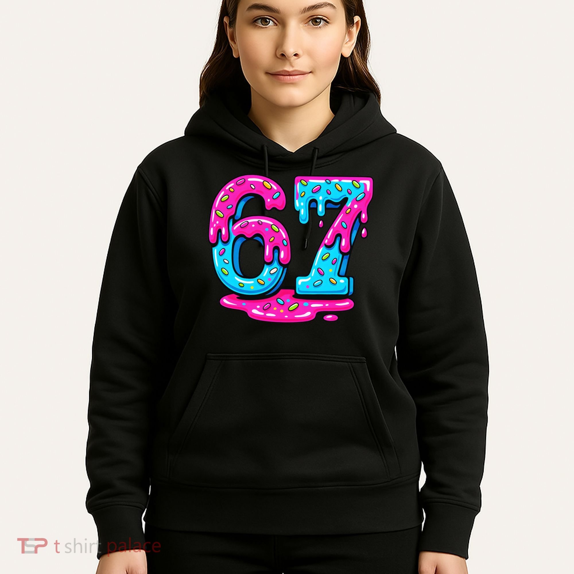 Funny 67 Six Seven Meme Ice Cream Drip 6-7 Hoodie