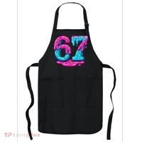 Funny 67 Six Seven Meme Ice Cream Drip 6-7 Apron thumb 0