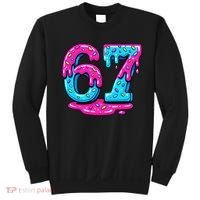 Funny 67 Six Seven Meme Ice Cream Drip 6-7 Sweatshirt thumb 0