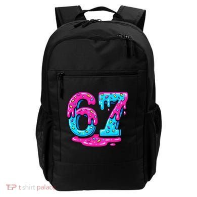 Funny 67 Six Seven Meme Ice Cream Drip 6-7 Backpack