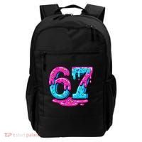 Funny 67 Six Seven Meme Ice Cream Drip 6-7 Backpack thumb 0