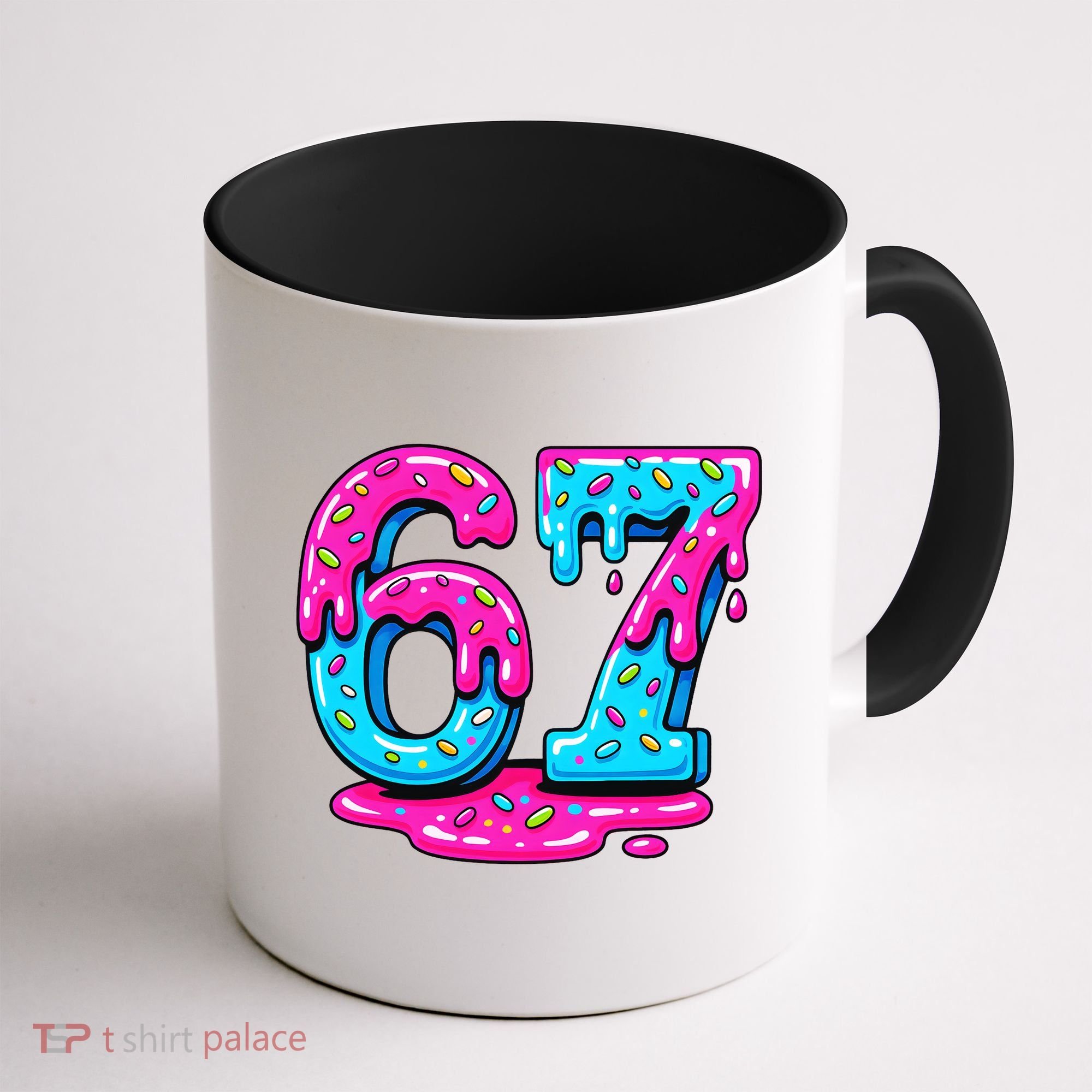 Funny 67 Six Seven Meme Ice Cream Drip 6-7 Coffee Mug