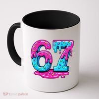 Funny 67 Six Seven Meme Ice Cream Drip 6-7 Coffee Mug thumb 0