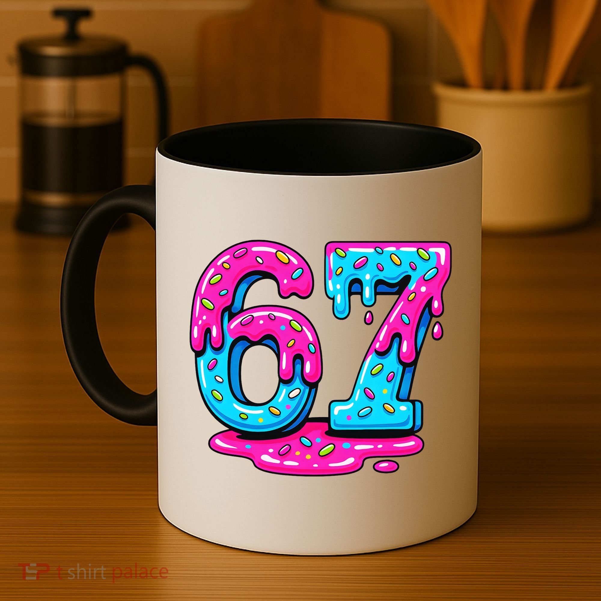 Funny 67 Six Seven Meme Ice Cream Drip 6-7 Coffee Mug