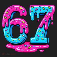 Funny 67 Six Seven Meme Ice Cream Drip 6-7 Beanie thumb 2