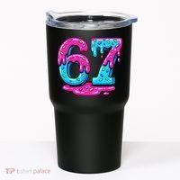 Funny 67 Six Seven Meme Ice Cream Drip 6-7 Tumbler thumb 0