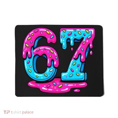 Funny 67 Six Seven Meme Ice Cream Drip 6-7 Mousepad