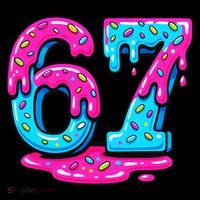 Funny 67 Six Seven Meme Ice Cream Drip 6-7 Mousepad thumb 1