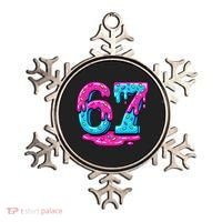 Funny 67 Six Seven Meme Ice Cream Drip 6-7 Ornament thumb 0