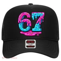 Funny 67 Six Seven Meme Ice Cream Drip 6-7 Hat thumb 0