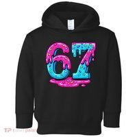 Funny 67 Six Seven Meme Ice Cream Drip 6-7 Toddler Hoodie thumb 0