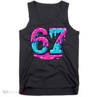 Funny 67 Six Seven Meme Ice Cream Drip 6-7 Tank Top thumb 0