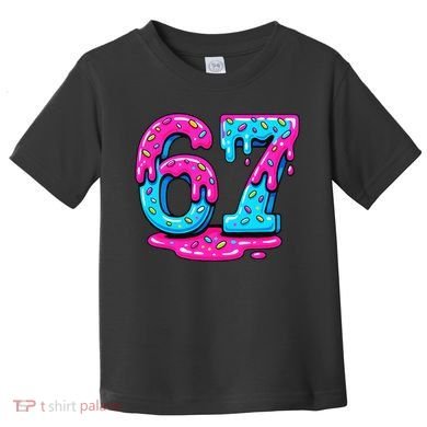 Funny 67 Six Seven Meme Ice Cream Drip 6-7 Toddler T-Shirt