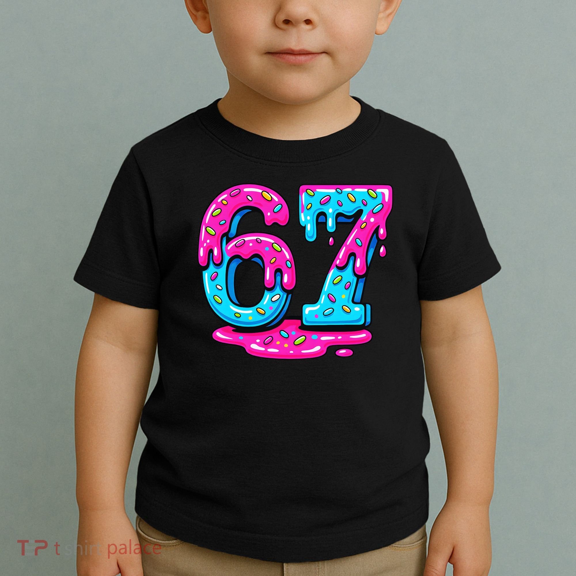 Funny 67 Six Seven Meme Ice Cream Drip 6-7 Toddler T-Shirt