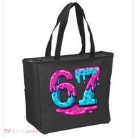 Funny 67 Six Seven Meme Ice Cream Drip 6-7 Tote Bag thumb 2