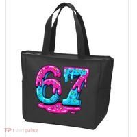 Funny 67 Six Seven Meme Ice Cream Drip 6-7 Tote Bag thumb 3
